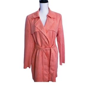 Peacoat Solitary  Peach Soft Faux Suade Jacket size Large NWT